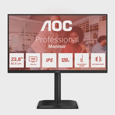 AOC Monitor 24E4U, 24", FHD, IPS, 120 Hz